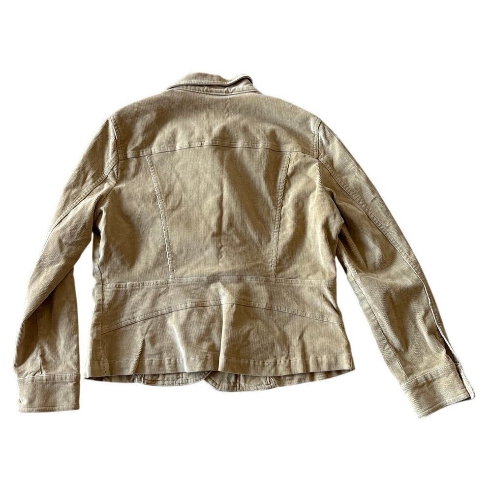 Vintage St. John's Bay Tan Khaki Cotton Stretch Blazer Western Revival LP Y2K - Picture 4 of 5